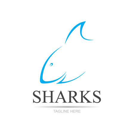 Shark illustration Logo Template Vectorのイラスト素材