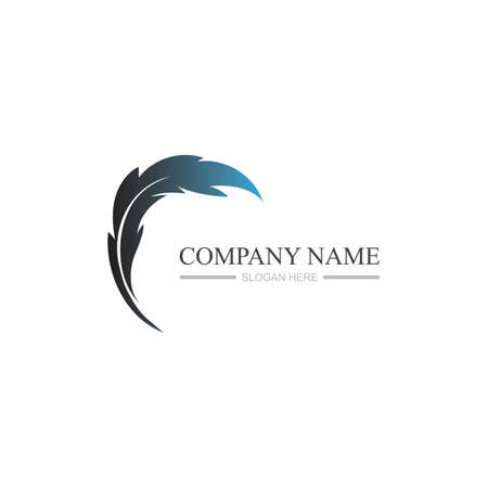 Feather logo images illustration design templateのイラスト素材