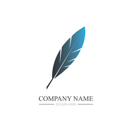Feather logo images illustration design templateのイラスト素材