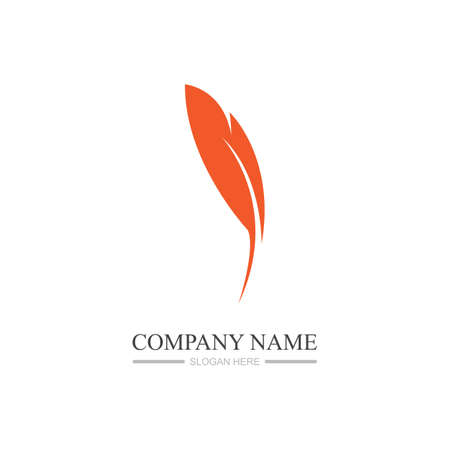 Feather logo images illustration design templateのイラスト素材