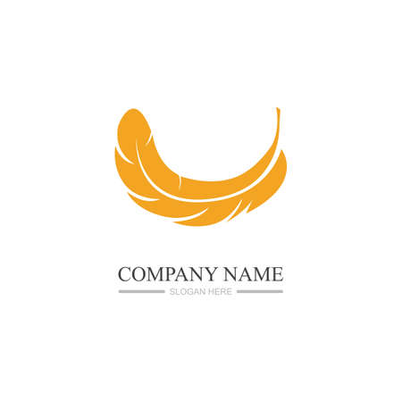 Feather logo images illustration design templateのイラスト素材