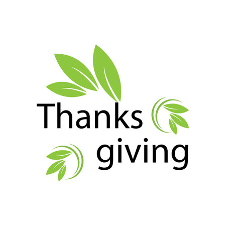 happy thanksgiving day logo design illustration templateのイラスト素材