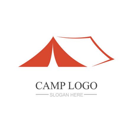 Camping and outdoor adventure retro logo,The emblem for cub scoutsのイラスト素材