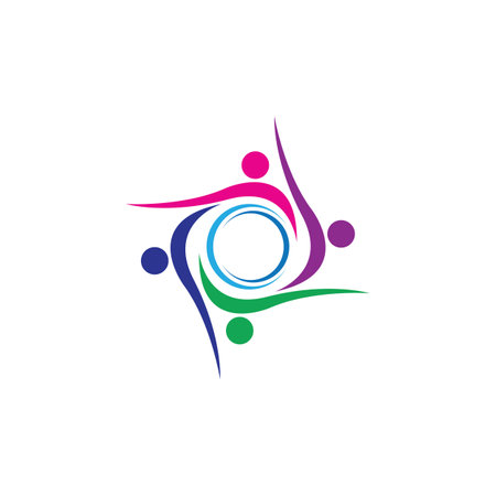 Community, network and social icon design templateのイラスト素材