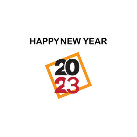 happy new year 2023 vector illustration design templateのイラスト素材