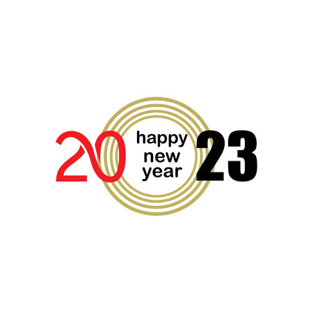 happy new year 2023 vector illustration design templateのイラスト素材