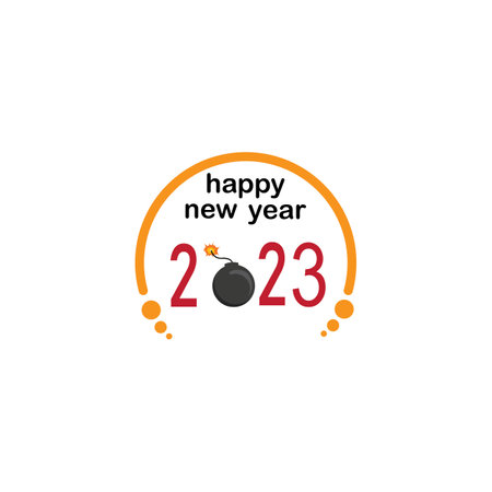 happy new year 2023 vector illustration design templateのイラスト素材
