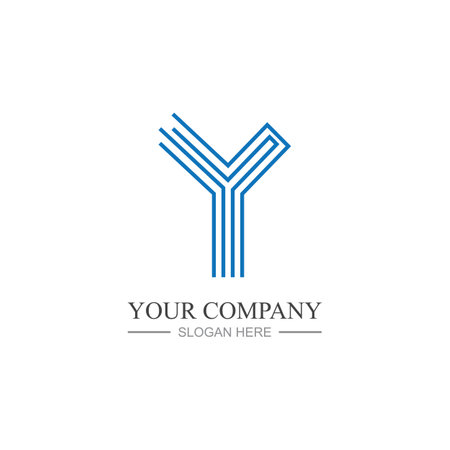 Letter Y Logo Template vector icon designのイラスト素材