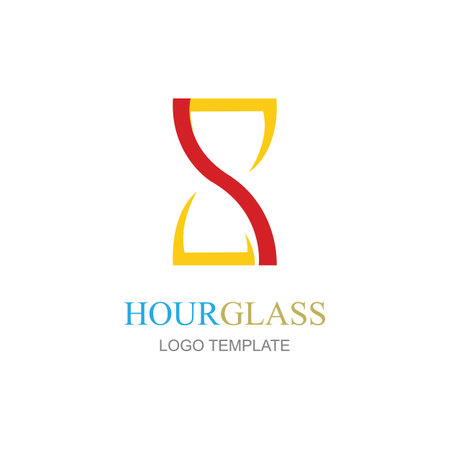 Hourglass logo Icon Vector Illustration design templateのイラスト素材