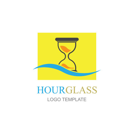 Hourglass logo Icon Vector Illustration design templateのイラスト素材