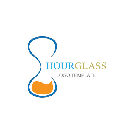 Hourglass logo Icon Vector Illustration design templateのイラスト素材
