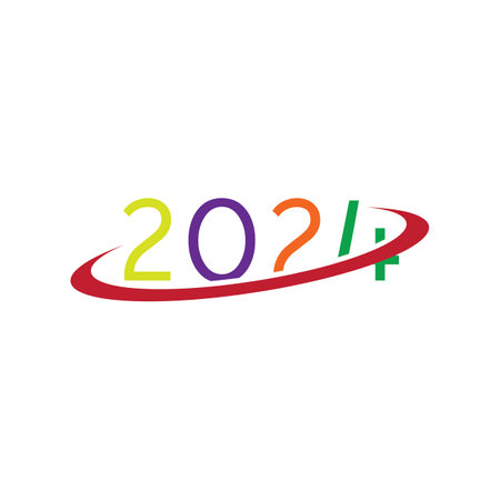 happy new year 2024 illustration designのイラスト素材
