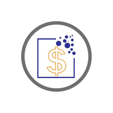 dollar currency as a means of payment logo illustration designのイラスト素材