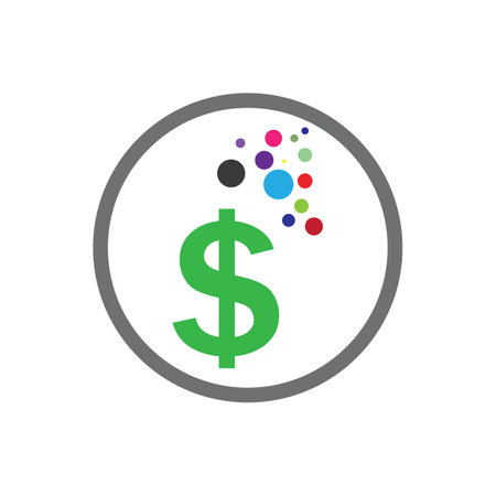 dollar currency as a means of payment logo illustration designのイラスト素材