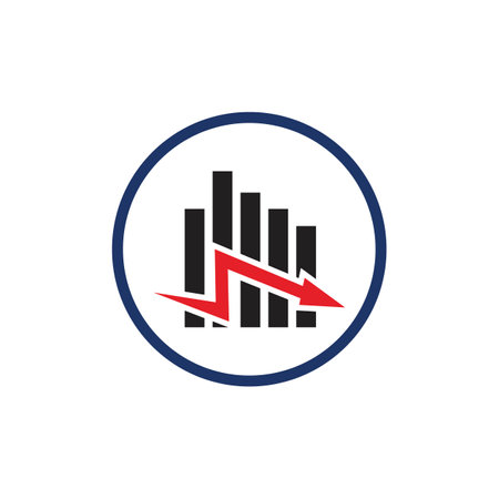 vector illustration of Recession Logo design templateのイラスト素材