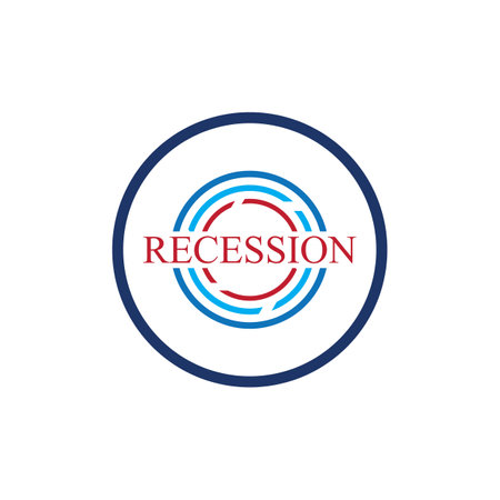 vector illustration of Recession Logo design templateのイラスト素材