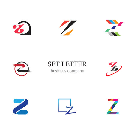 set Letter Z Business corporate abstract unity vector logo design templateのイラスト素材