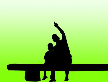 adult with childの写真素材