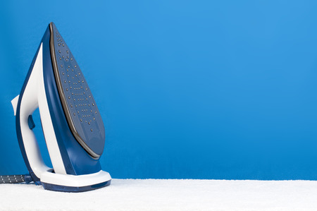 blue iron on blue backgroundの写真素材