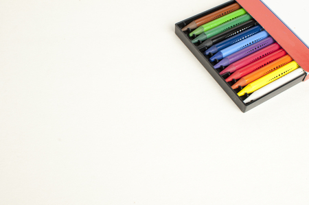 colored pencils on sheet of paper