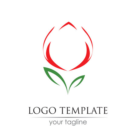 flower tulip logo vector illustration design templateのイラスト素材
