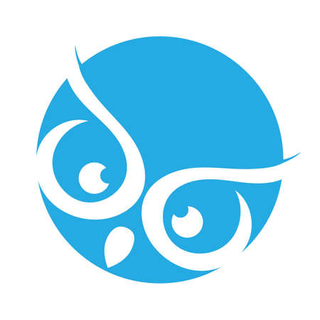 Owl simple vector illustration template design.のイラスト素材