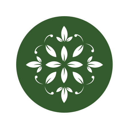 Logos of green leaf ecology nature element vector iconのイラスト素材