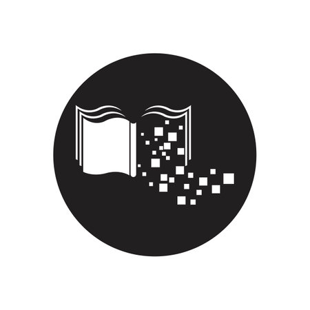 Digital book logo technology vector icon designのイラスト素材