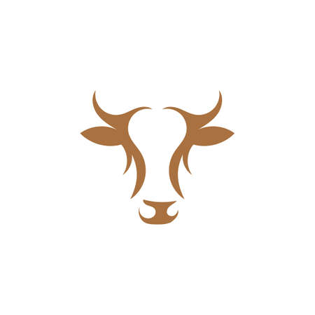 Cow Template vector icon illustration designのイラスト素材