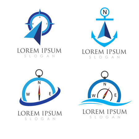 Compass Logo Template vector icon illustration designのイラスト素材