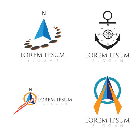 Compass Logo Template vector icon illustration designのイラスト素材