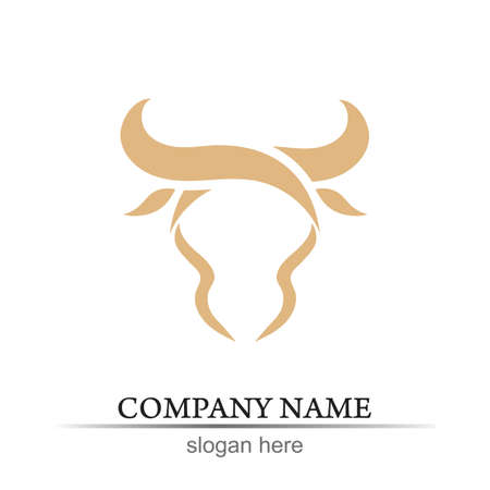 Bull horn logo and symbols template icons appのイラスト素材