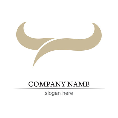 Bull horn logo and symbols template icons appのイラスト素材