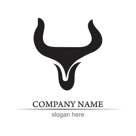 Bull horn logo and symbols template icons appのイラスト素材