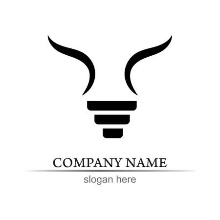 Bull horn logo and symbols template icons appのイラスト素材