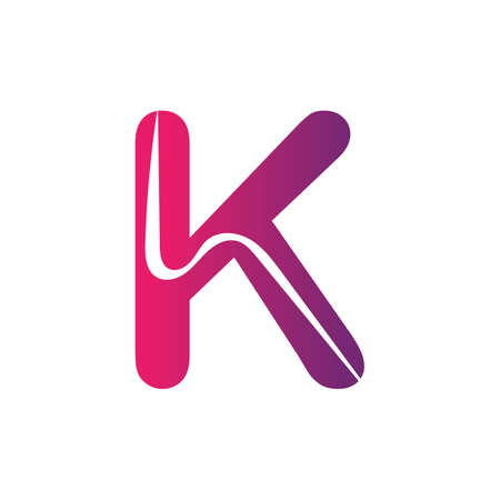 Letter K logo icon design template elementsのイラスト素材
