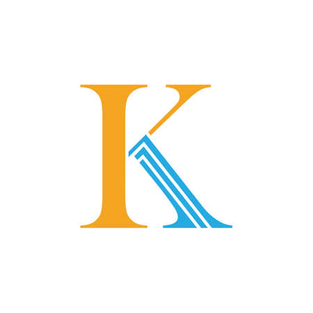 Letter K logo icon design template elementsのイラスト素材