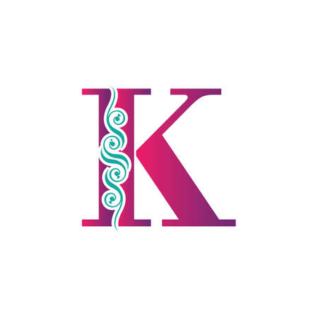 Letter K logo icon design template elementsのイラスト素材