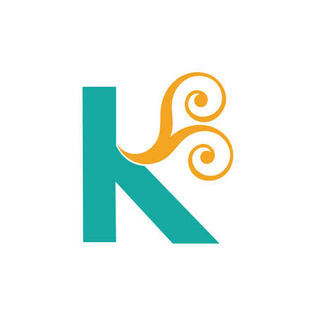 Letter K logo icon design template elementsのイラスト素材