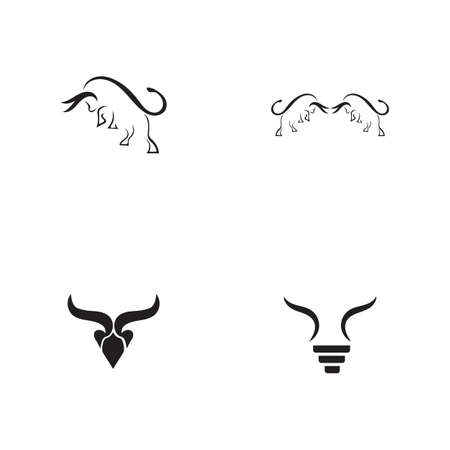 Bull horn logo and symbols template icons appのイラスト素材