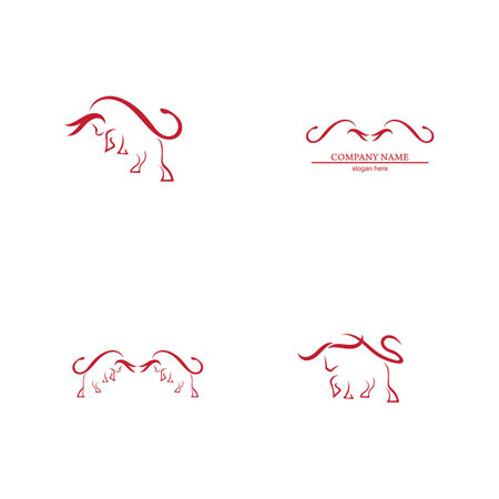 Bull horn logo and symbols template icons appのイラスト素材