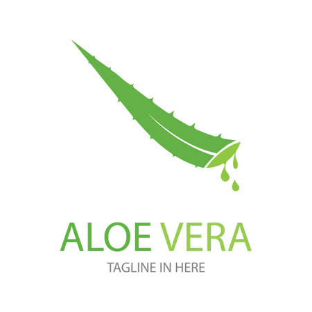 Aloe vera logo vector ilustration design templateのイラスト素材