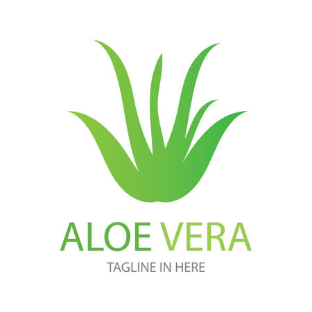 Aloe vera logo vector ilustration design templateのイラスト素材