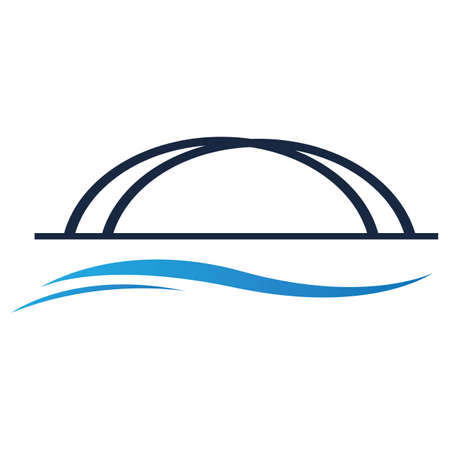 Bridge Logo Template vector icon illustration designのイラスト素材