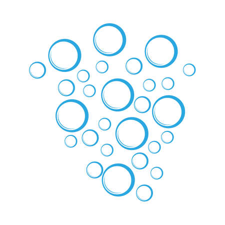 Bubble water vector illustration design template