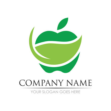 Apple vector illustration design icon logo templateのイラスト素材