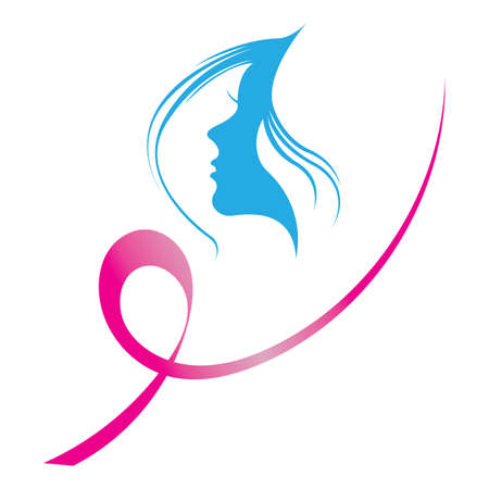 Breast Cancer Awareness Ribbon icon Vector illustration design templateのイラスト素材