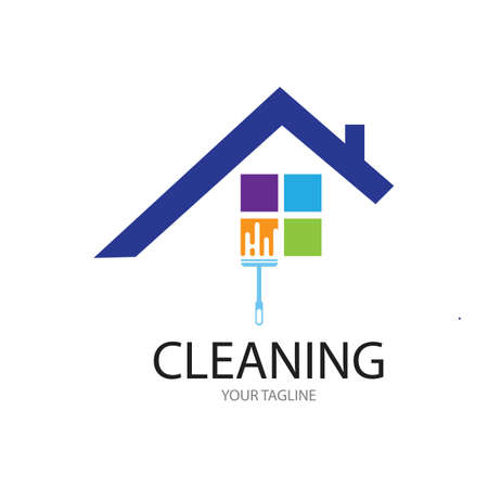 Cleaning logo and symbol ilustration vector templateのイラスト素材
