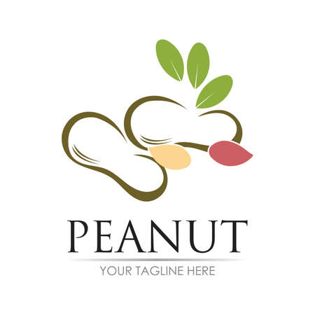 peanut logo vector illustration design templateのイラスト素材