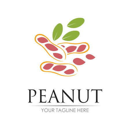 peanut logo vector illustration design templateのイラスト素材